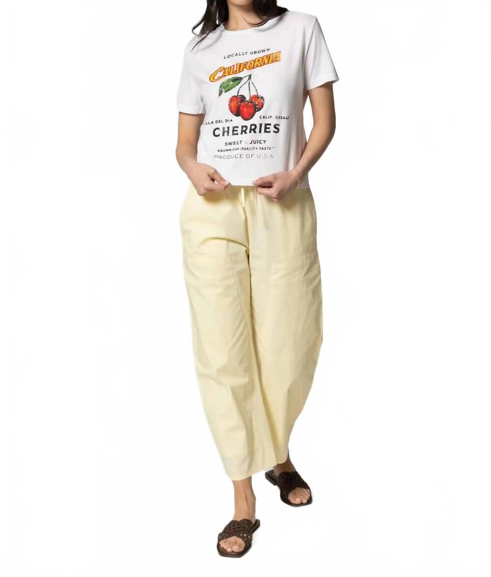 NEW SUNNY SOMEWHERE cherry everyday tee in white